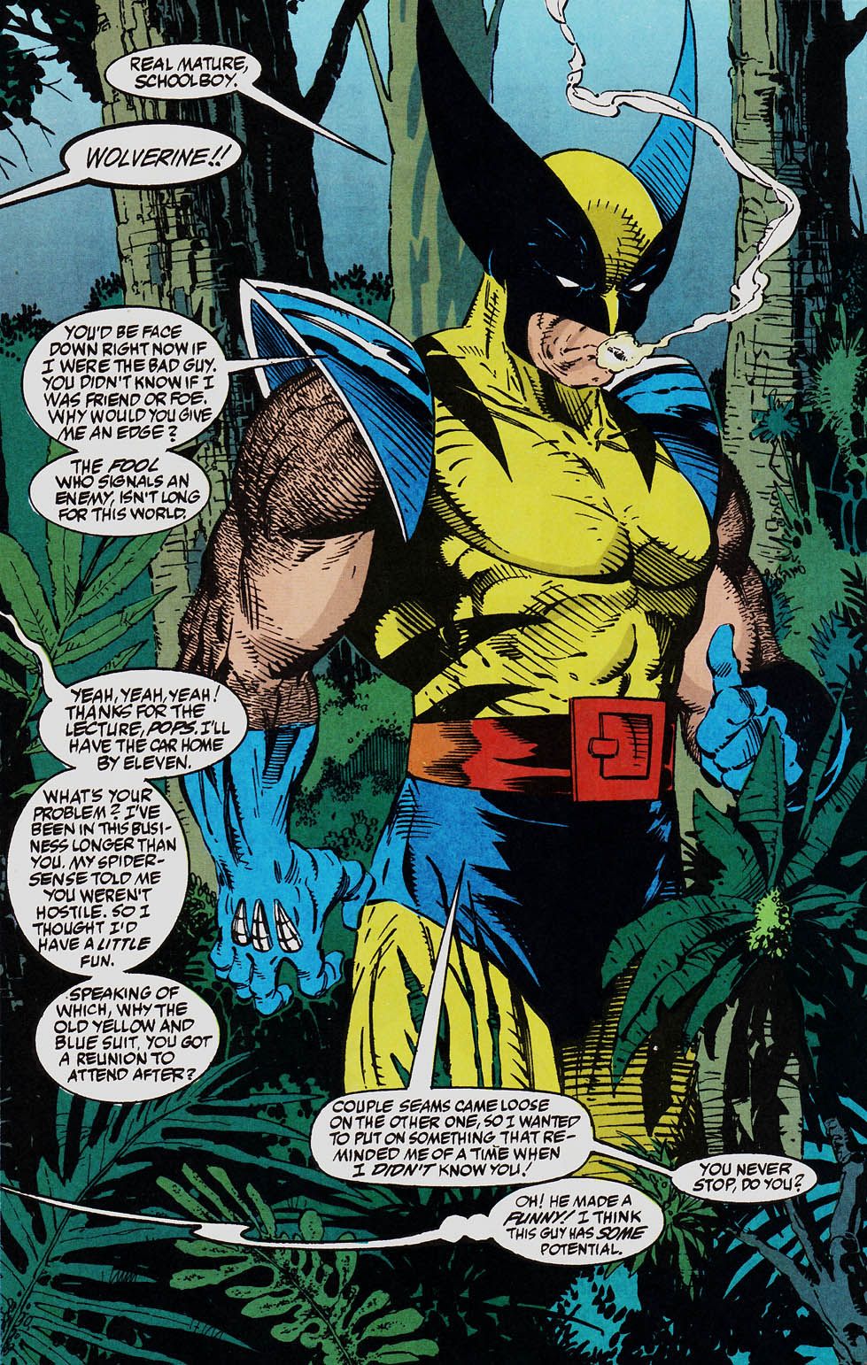 Wolverine brought his new costume