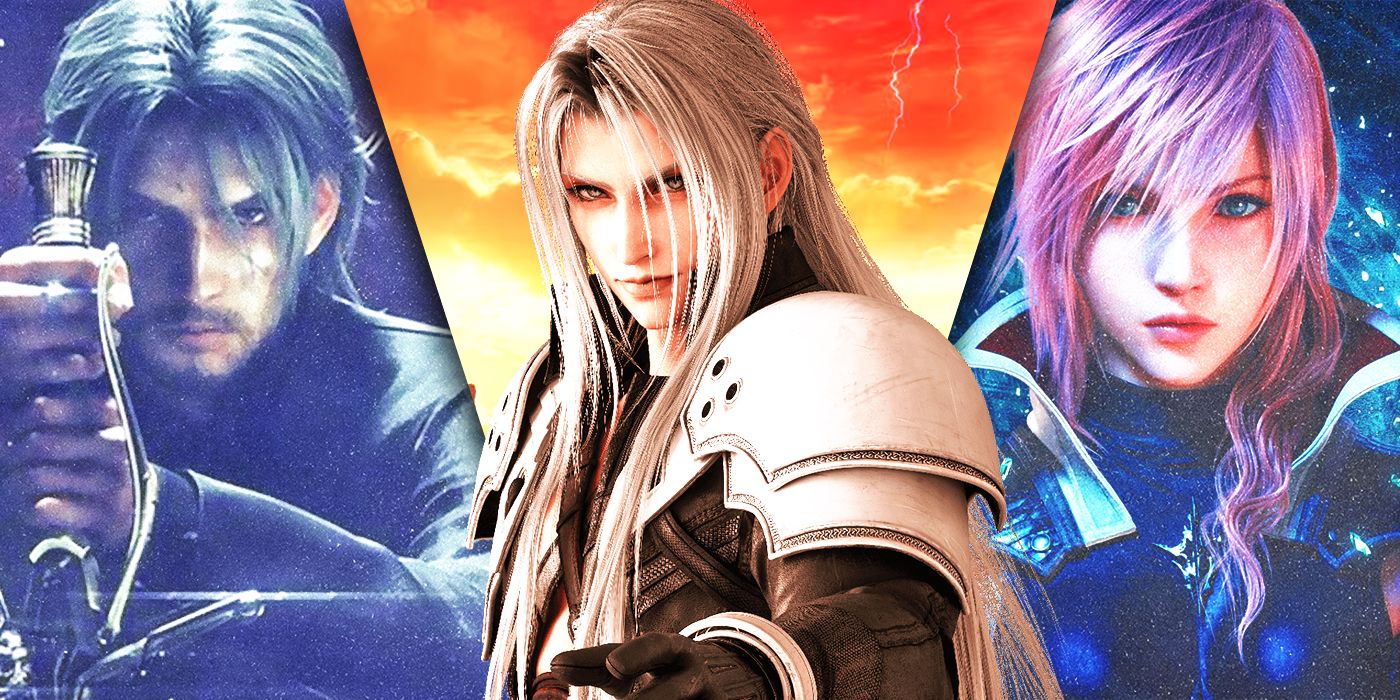 Split Images of Noctis, Sephiroth, and Lightning