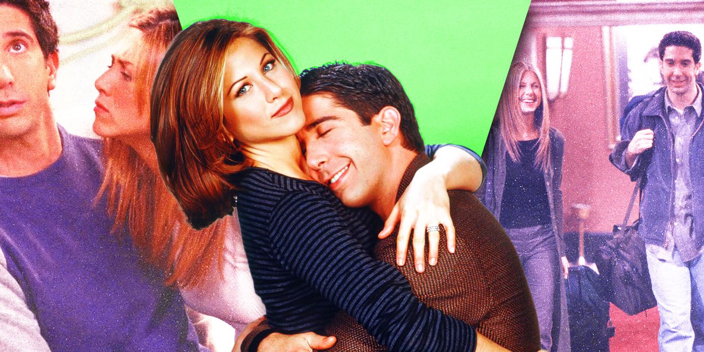 Split Images of Ross and Rachel Friends
