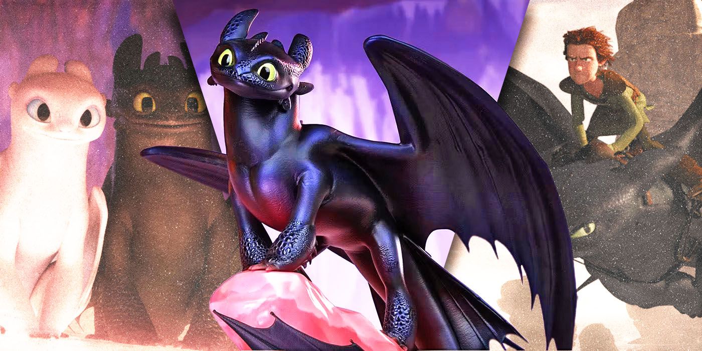 Split Images of Toothless