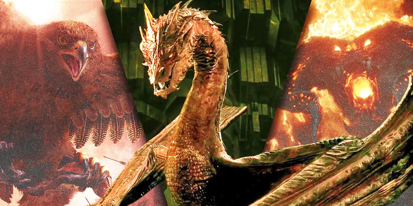 Split Images The Great Eagle, Smaug, and Balrog