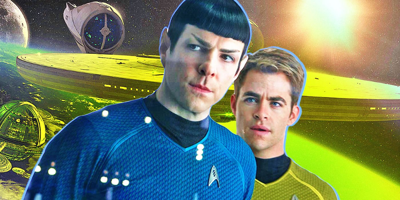 Spock, Kirk, and Enterprise on Kelvin Timeline