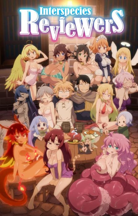 Stunk, Zel and Crimvael surrounded by monster girls Interspecies Reviewers