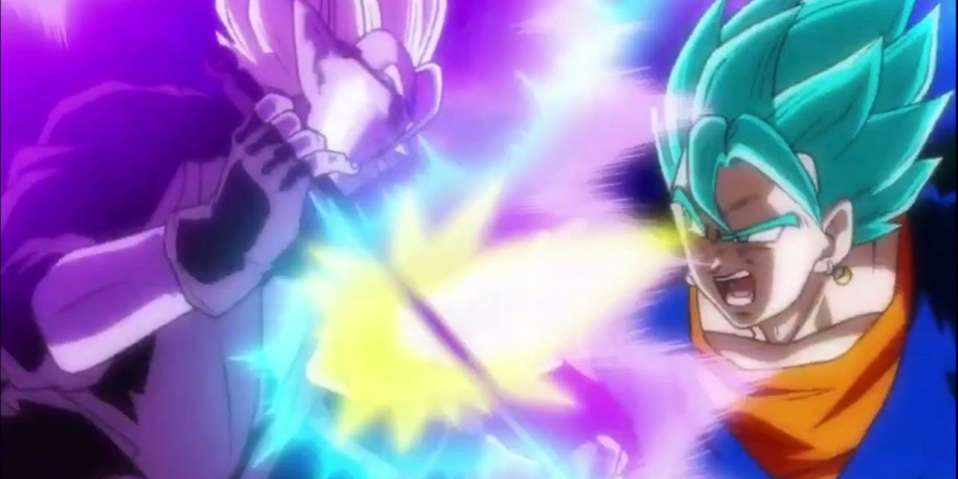 Super Fu luta contra Vegito Blue em Super Dragon Ball Heroes.