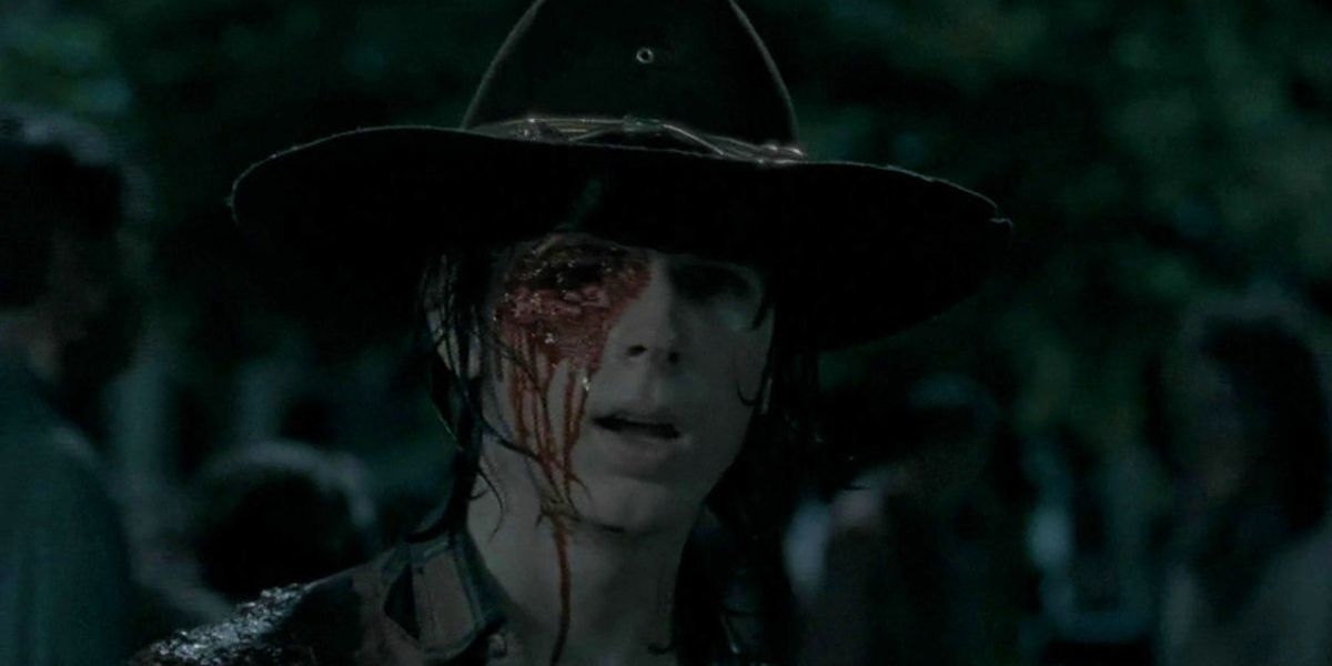 The Walking Dead: Carl Grimes (Chandler Riggs) gets shot in the eye 