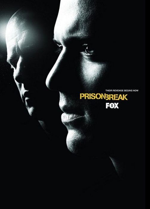 Wentworth Miller e Dominic Purcell na arte promocional de Prison Break da Fox
