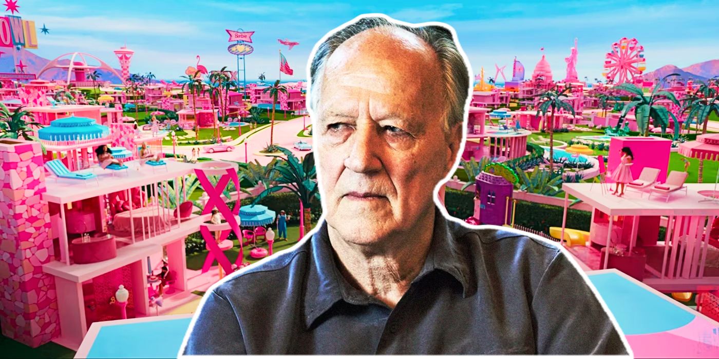 Werner Gerzog with a background from Barbie's Barbie Land