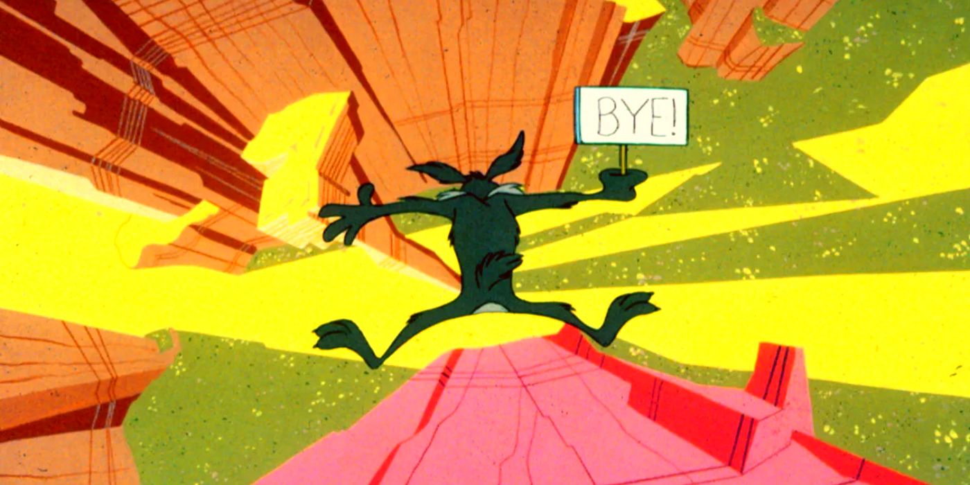 Wile E. Coyote Falling in Looney Tunes