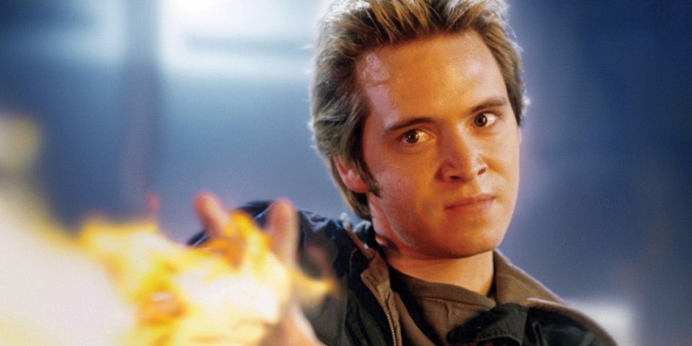 Aaron Stanford as Pyro in the X-Men films.