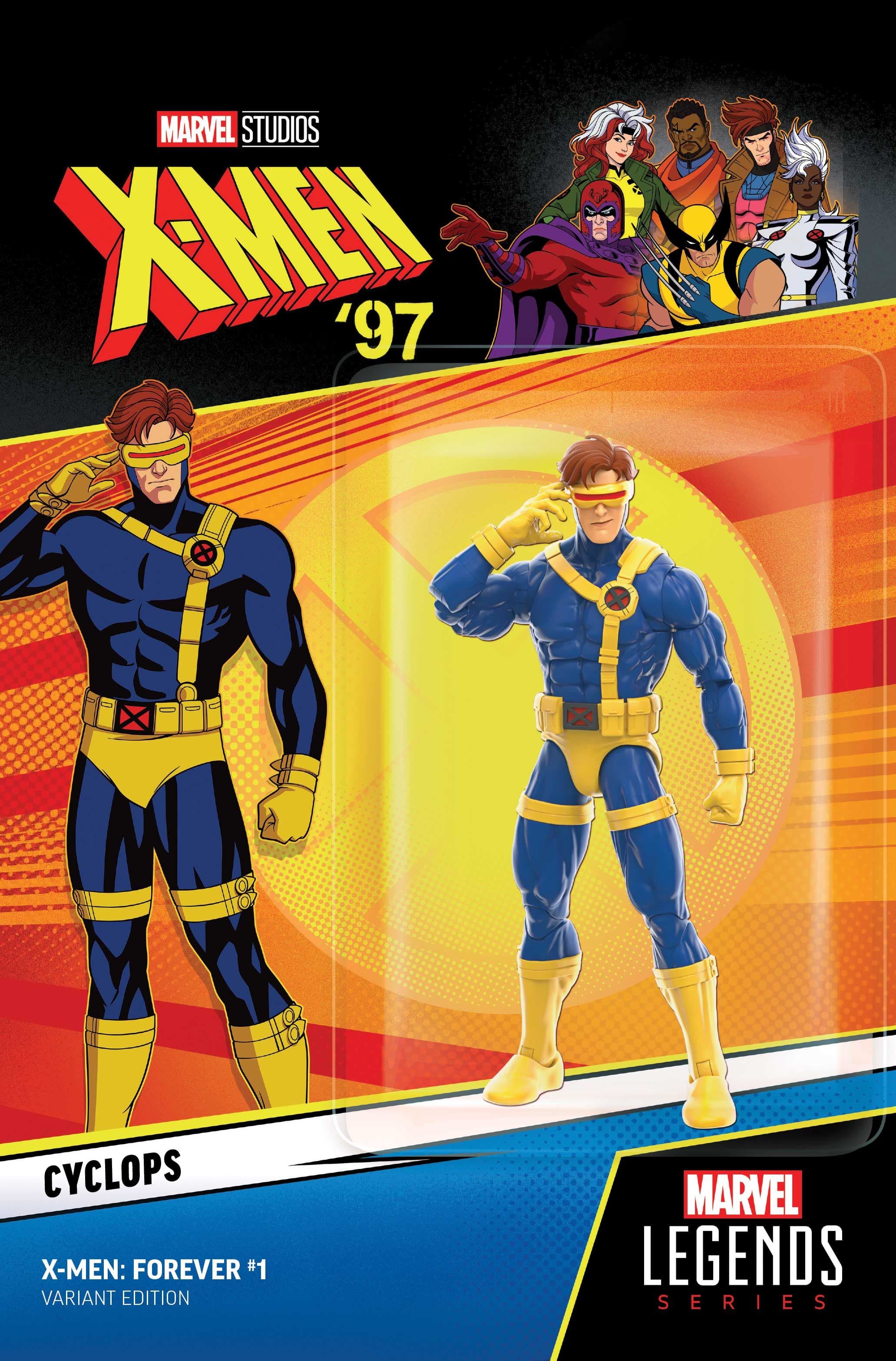 Capa variante de boneco de ação X-Men Forever #1 X-Men 97