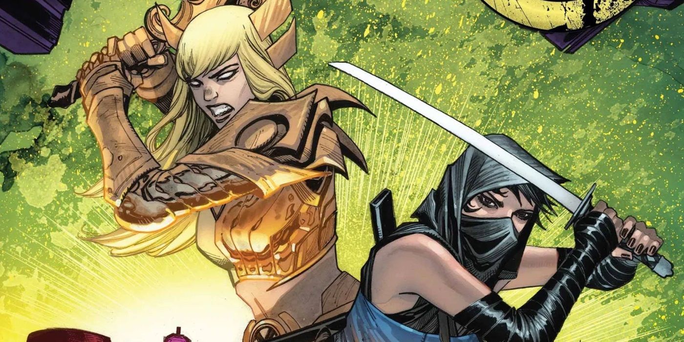 Kitty and Shadowkat use their swords together in Marvel Comics