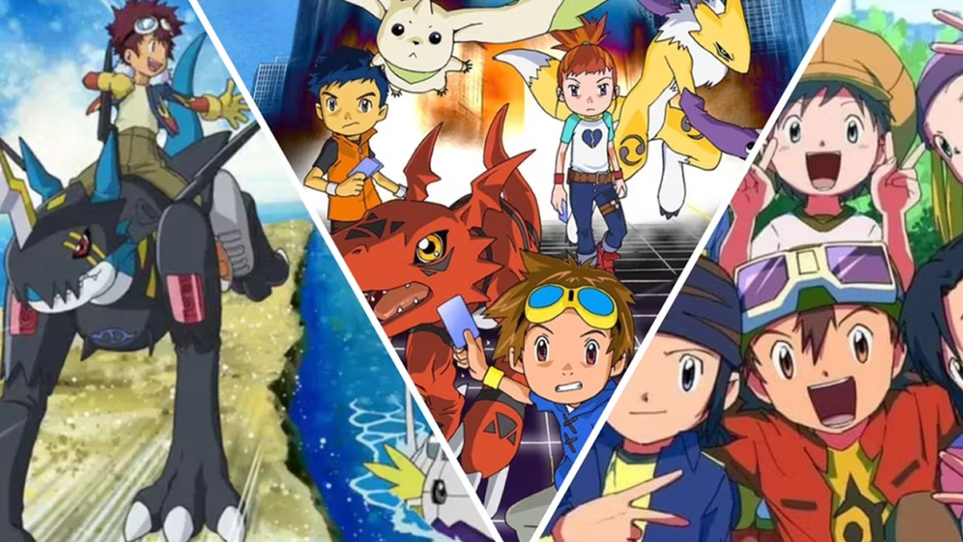 Split Images of Digimon Season 2, Season 3, and Season 4