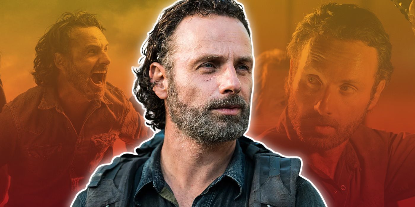 A collage of Rick Grimes from The Walking Dead
