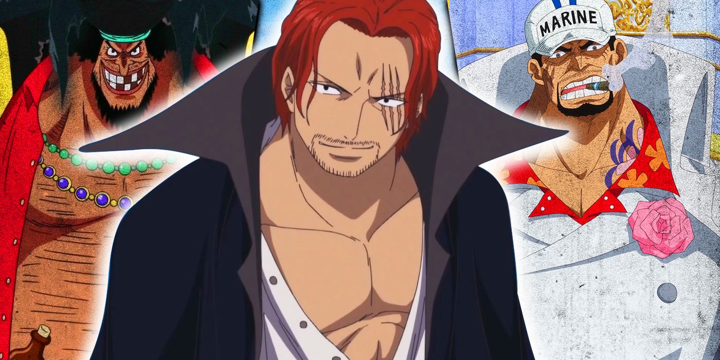 Captain Blackbeard, Shanks and Admiral Akainu from One Piece