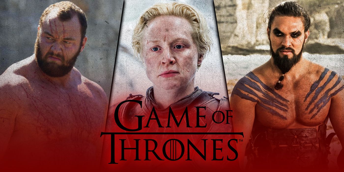 Gregor, Brienne of tarth and Khal Drogo from Game of Thrones