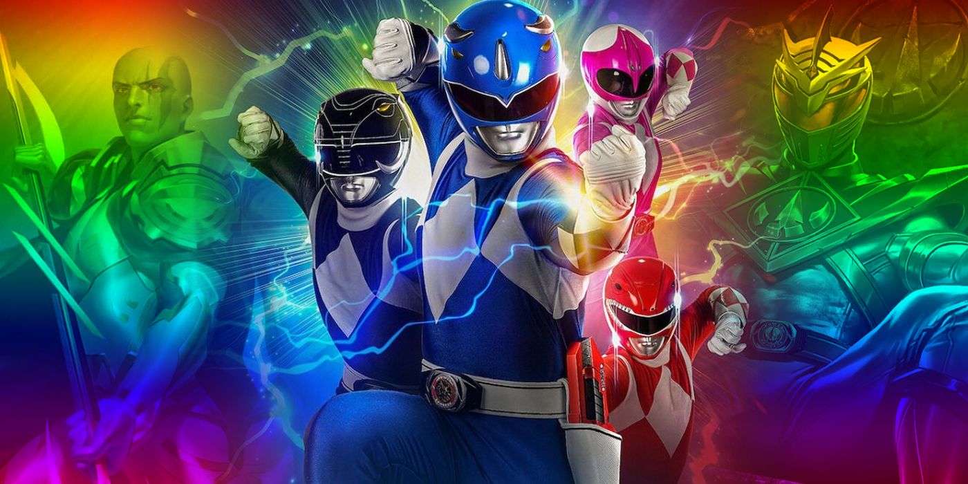 Netflix's Power Rangers with Lord Drakkon and Zordon of Eltar from the comics in the background