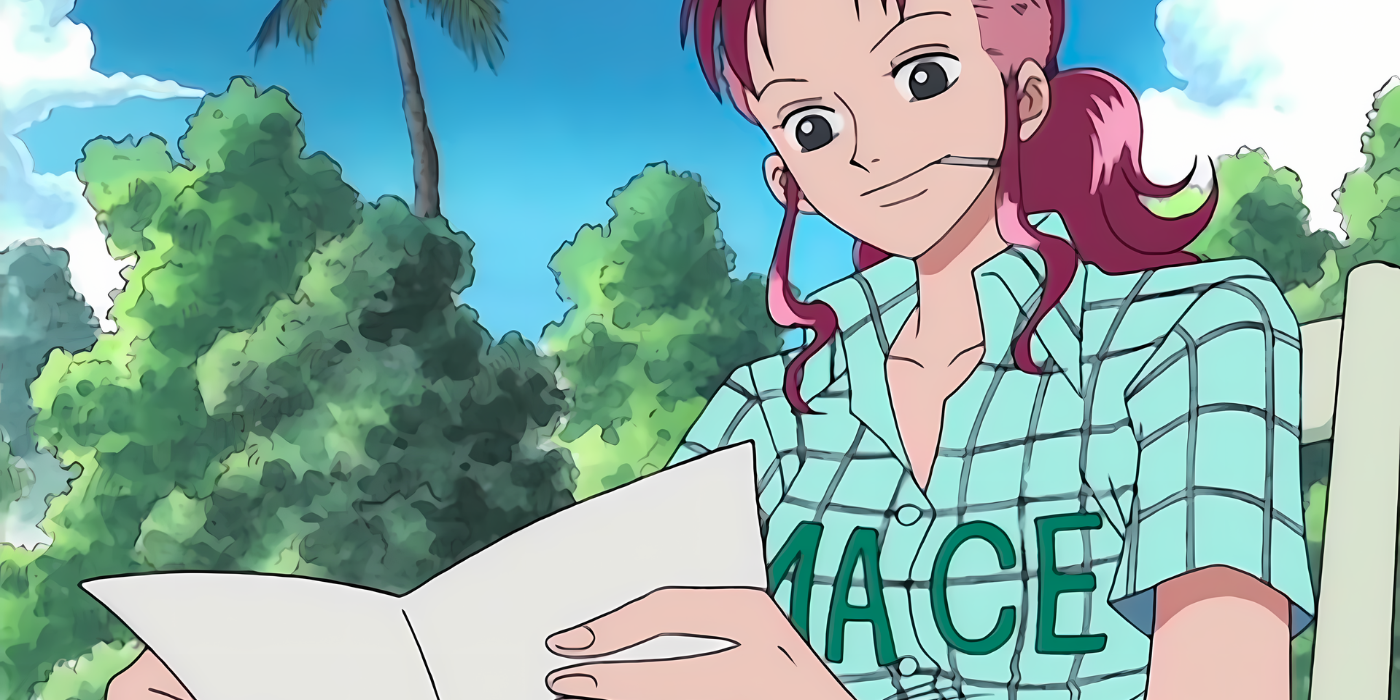 Bell-mere reads a letter in One Piece