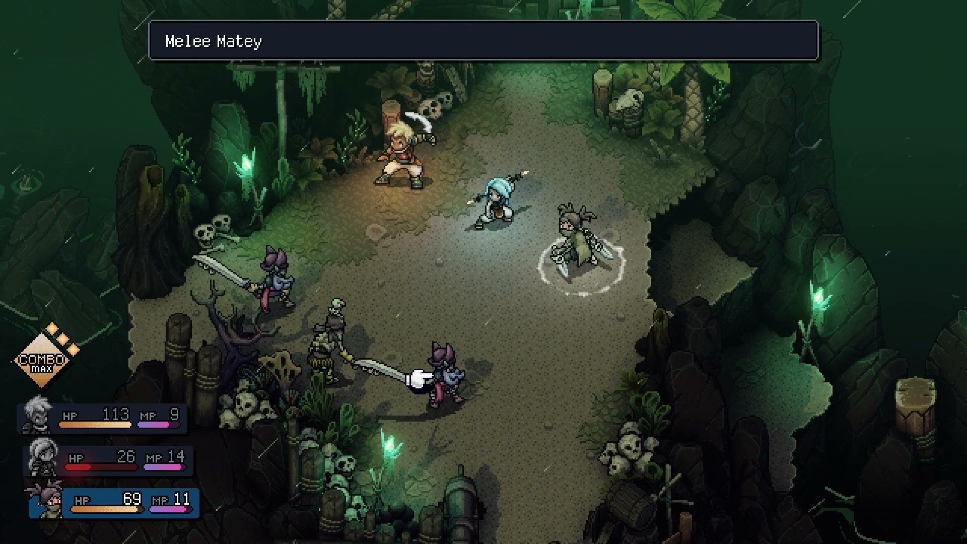 A battle still from Sea of Stars