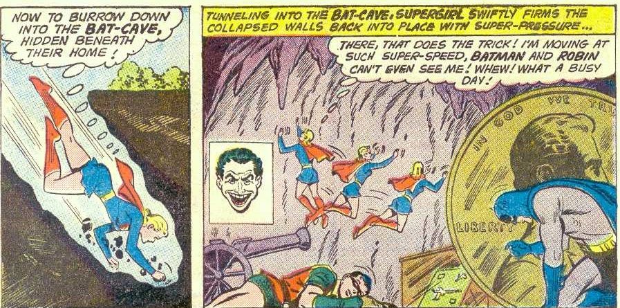Supergirl saves Batman and Robin