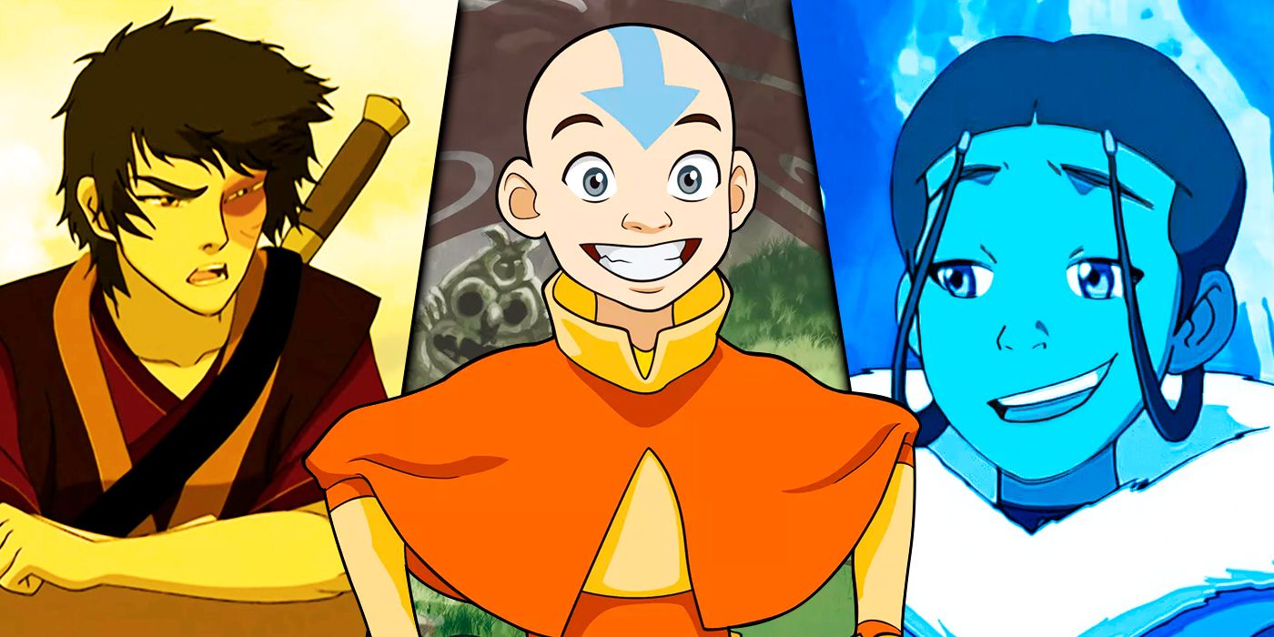 Aang, Zuko and Katara from Avatar: The Last Airbender animated series