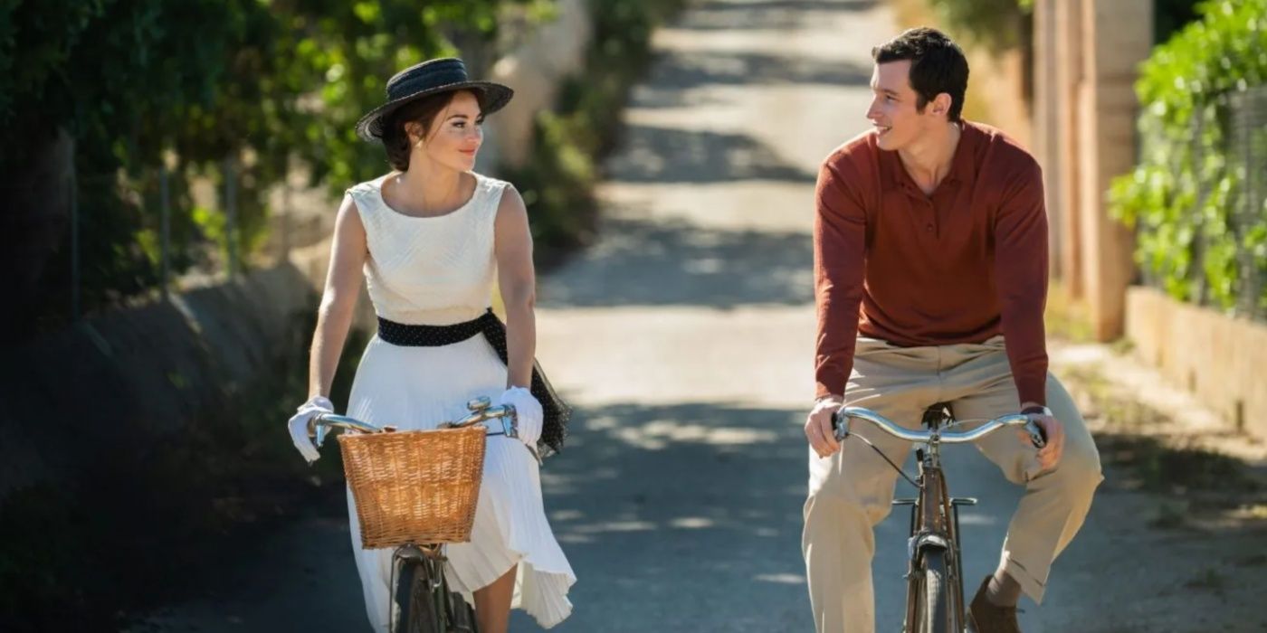 Jennifer e Anthony andando de bicicleta em A Última Carta do Seu Amante