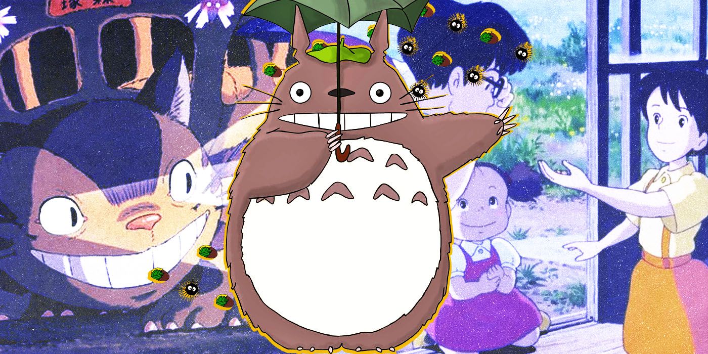 Catbus, Totoro, Mei, and Satsuki