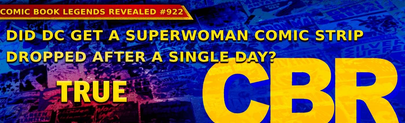 A comic book legend about Superman and Superwoman