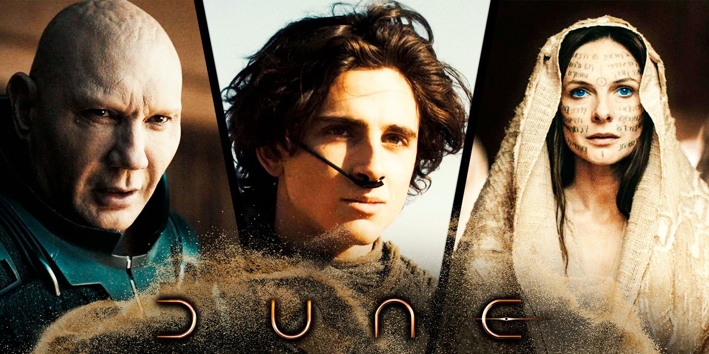 Dune' Paul Atreides, Rabban Harkonnen, and Lady Jessica