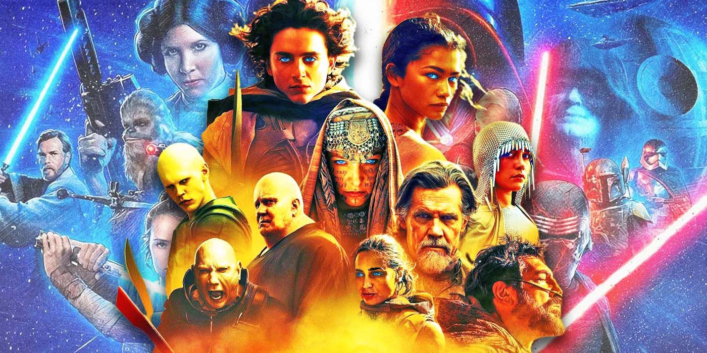 Custom Image of the cast of Dune and the cast of Star Wars