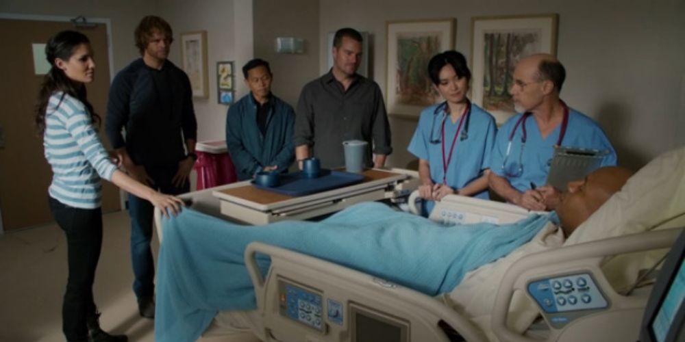 team in hospital in expiration date episode of ncis:la