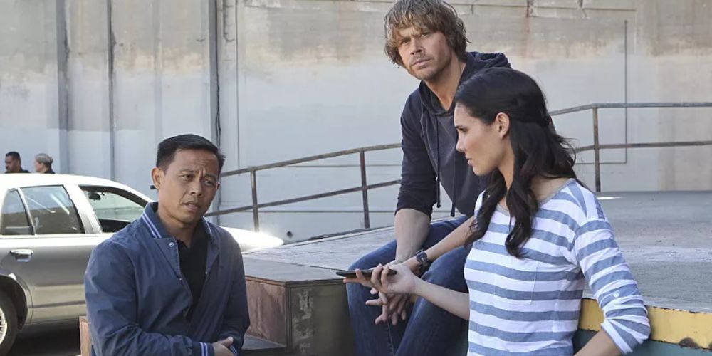 thapa, kensi, and dees in expiration date episode of ncis:la