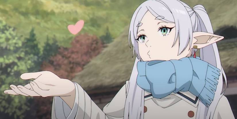 FriNen blows a kiss with a heart in the air in frying: Beyond Journey's End.