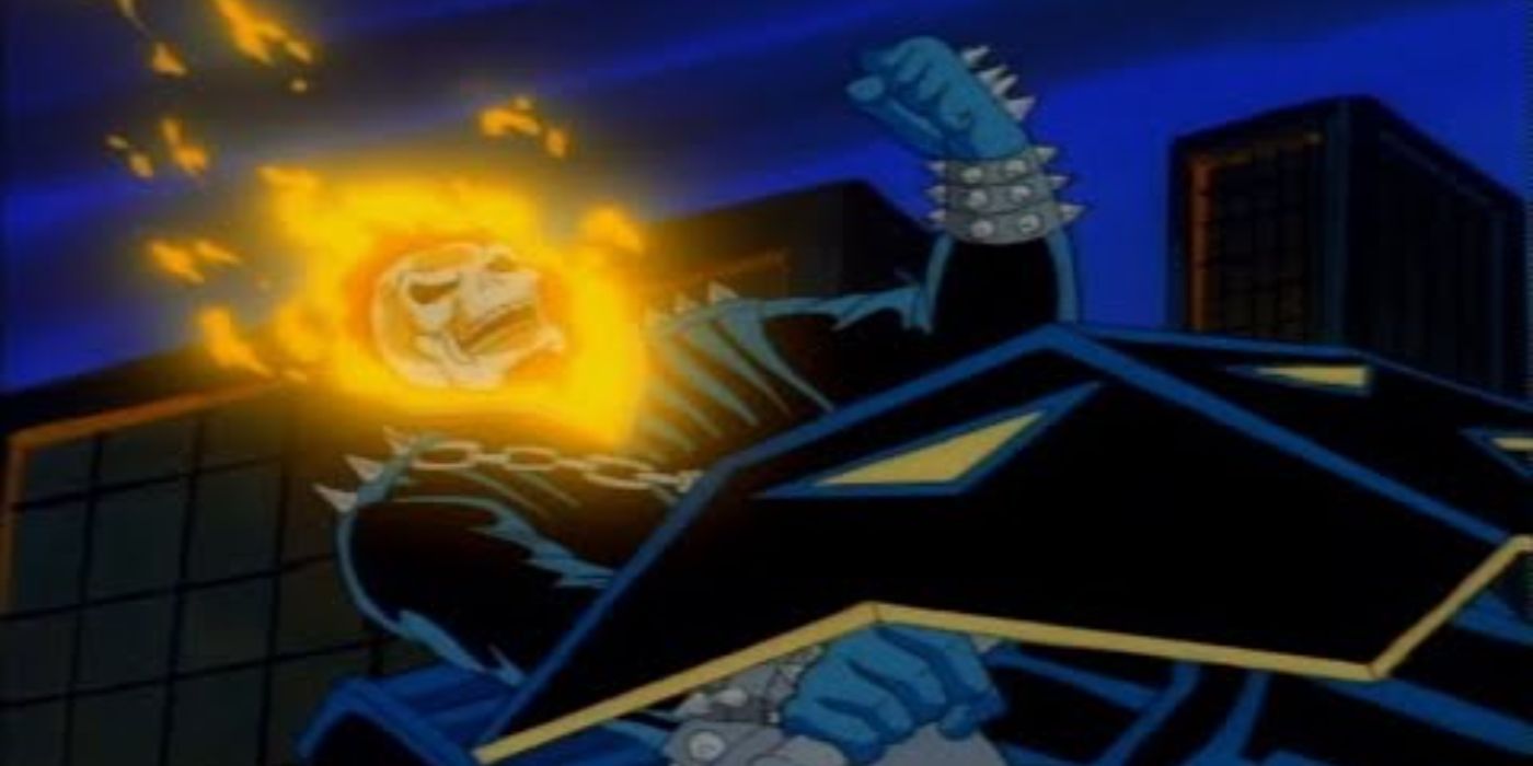 Ghost Rider uses his Penance Stare against Galactus in Fantastic Four: The Animated Series.