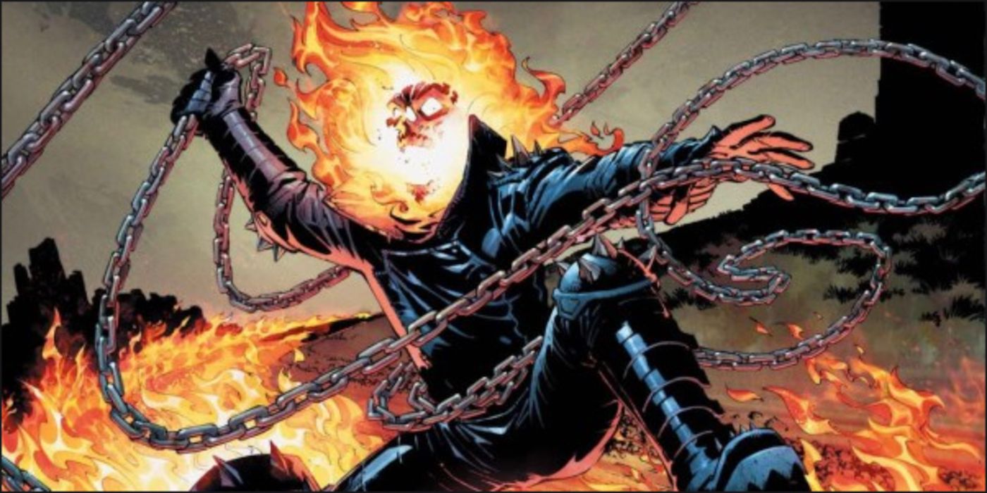 Ghost Rider whips his chain on the cover of Ghost Rider: Final Vengeance #1 variant.