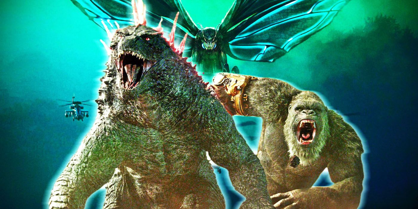 Godzilla, Kong, and Mothra