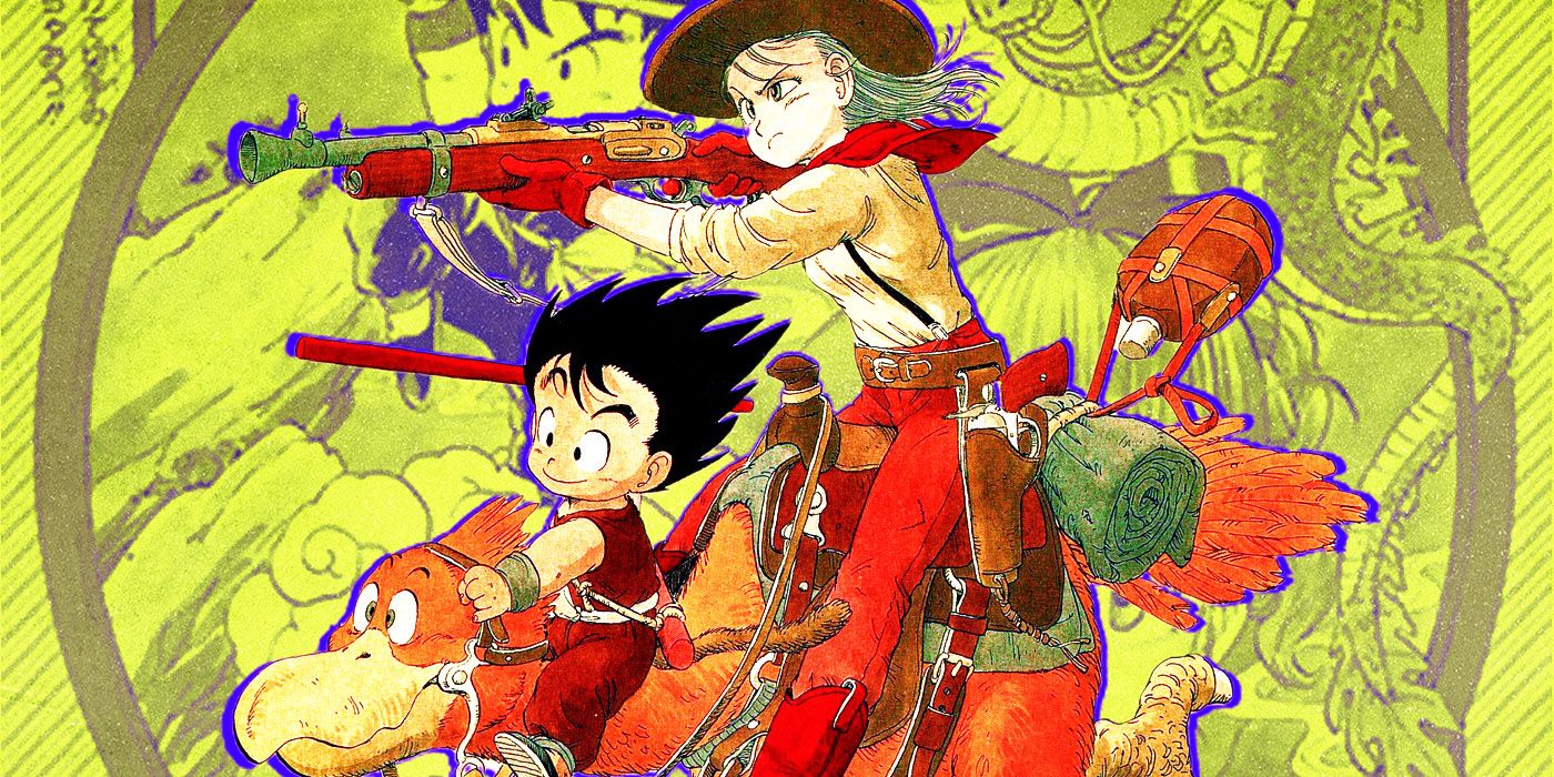 Goku and Bulma from Dragon Ball in retro Akira Toriyama artwork