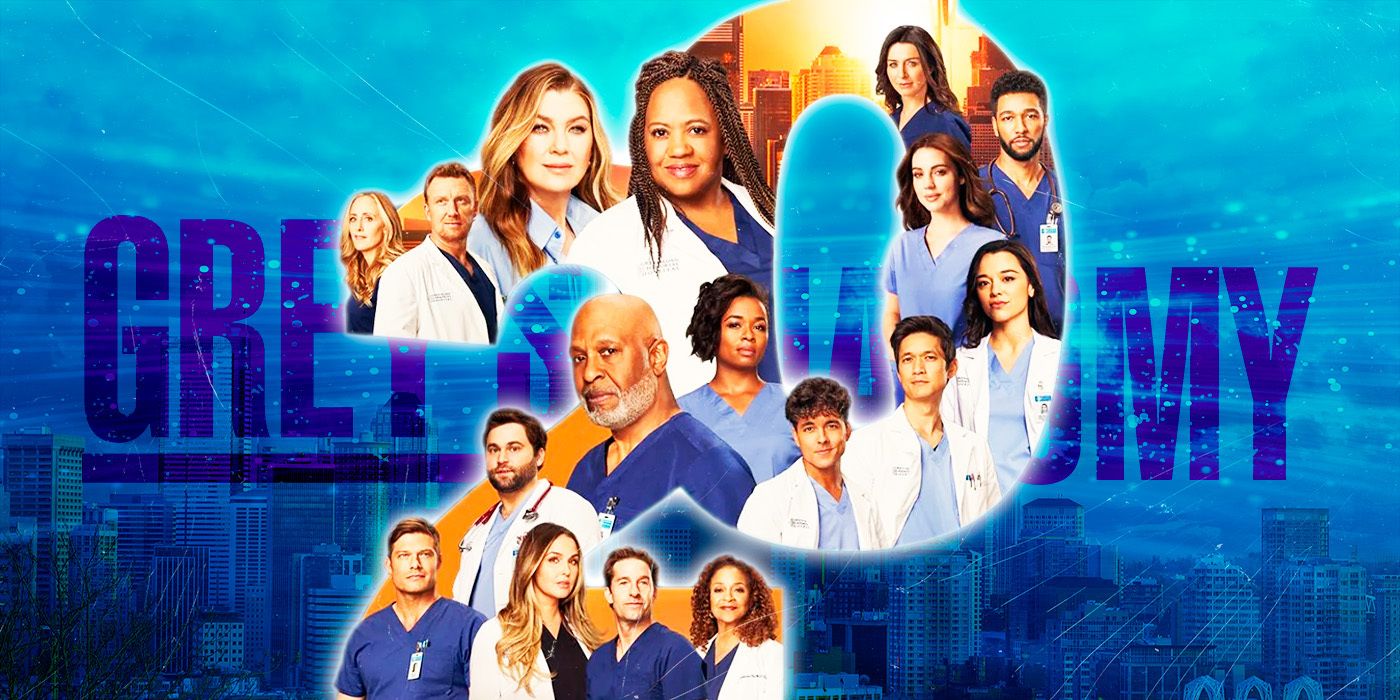 Grey's Anatomy Season 20 poster art atop a Seattle backdrop