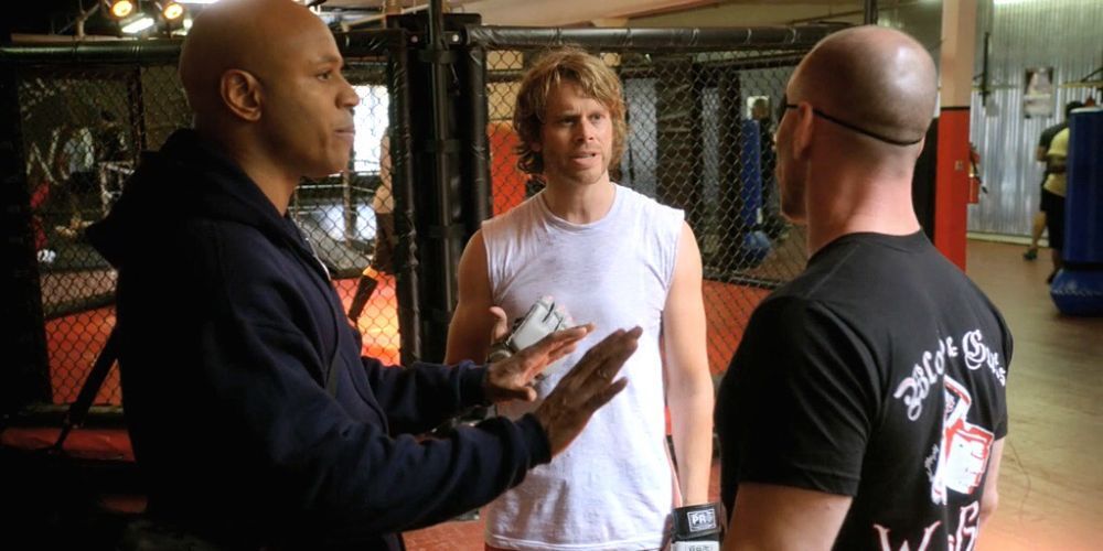 Deeks and Sam in gym in Hand to Hand episode NCIS:LA