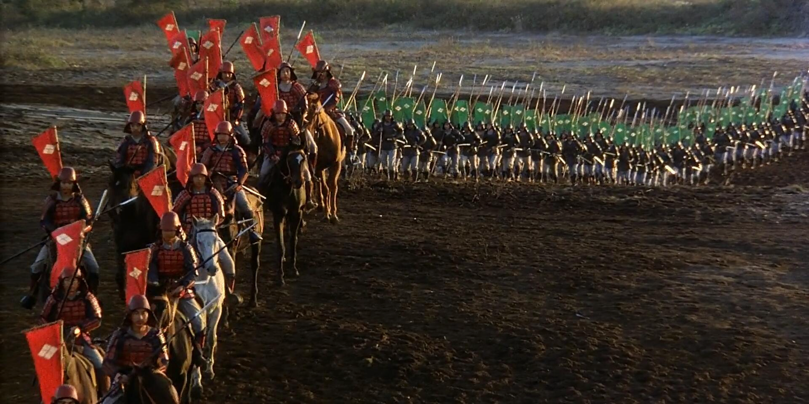 A Japanese Army on horse back from Kagemusha 1980