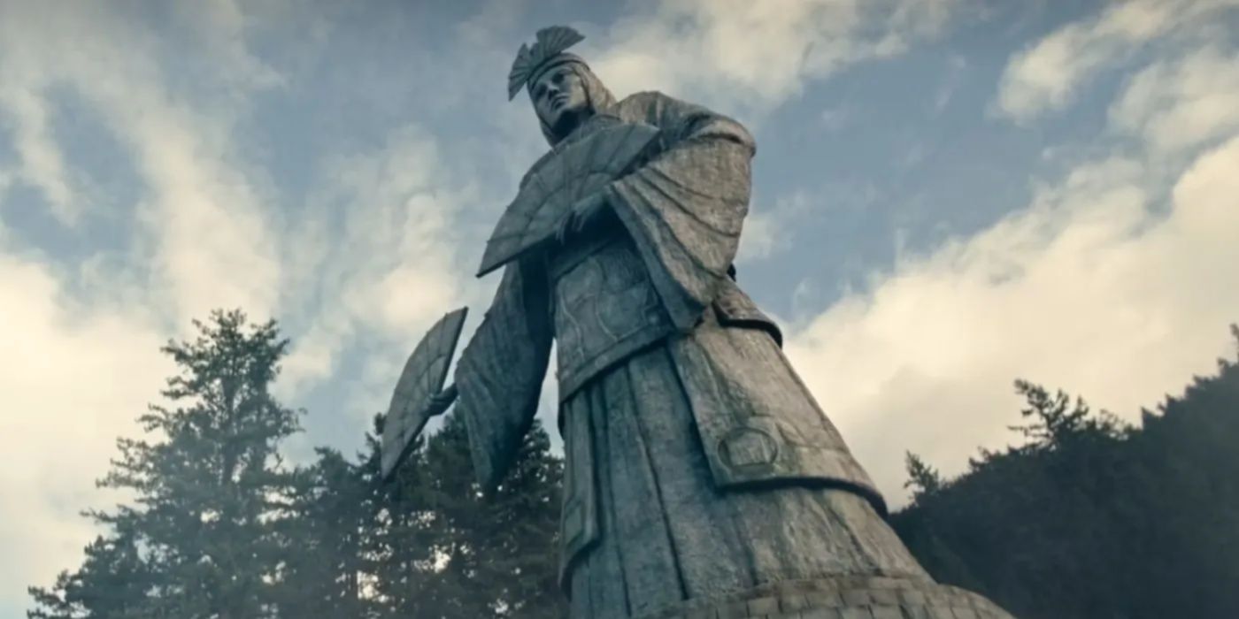 Estátua de Kyoshi em ATLA de ação ao vivo