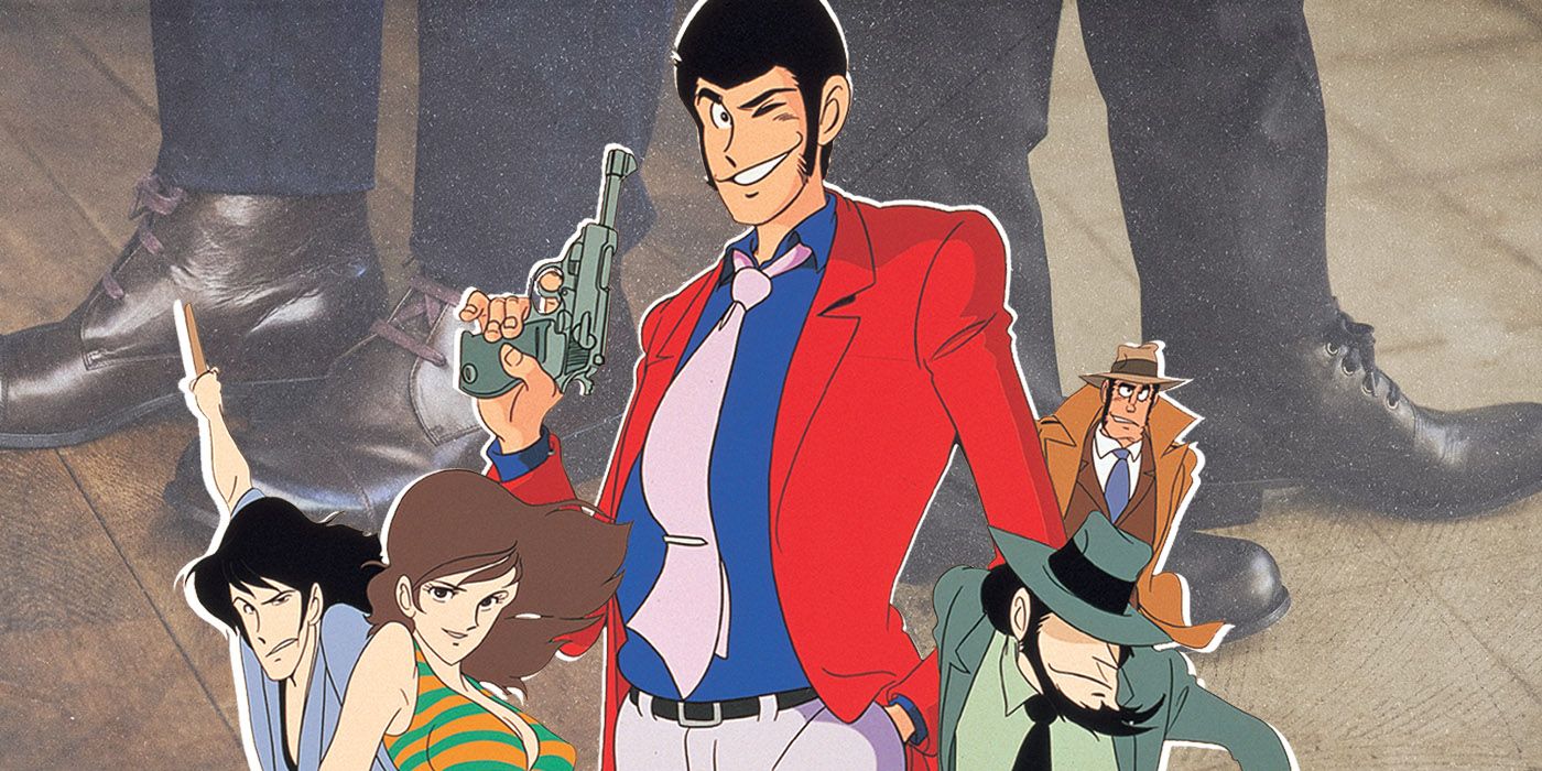 Lupin III and the main cast from Miyazaki's The Castle of Cagliostro and shoe merch