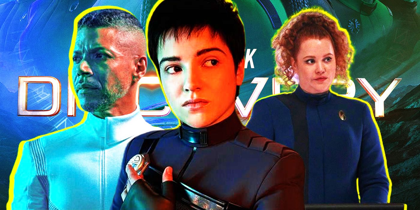 Star Trek: Discovery's Hugh Culber, Adira Tal and Sylvia Tilly stand together