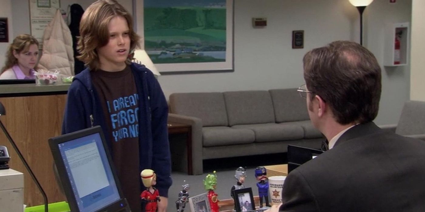 Meredith's son with Dwight and Pam from The Office S2E18