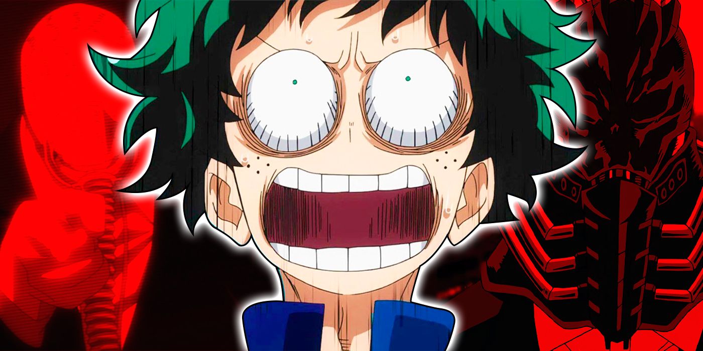MHA' Deku and All For One on the background