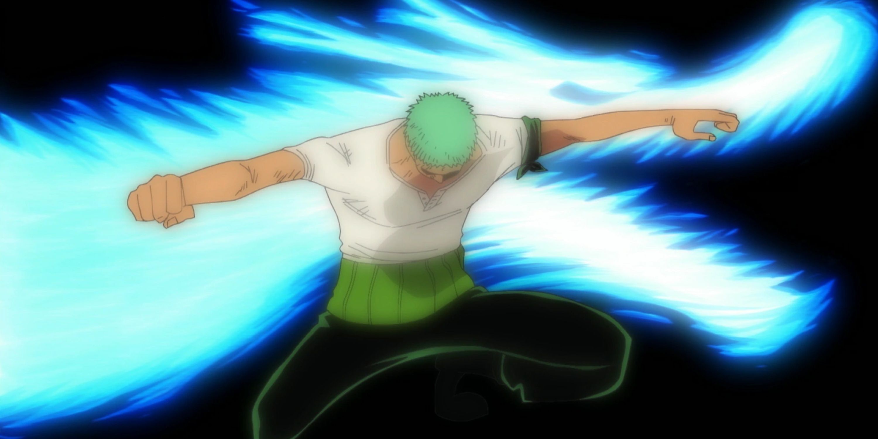 Roronoa Zoro using Dragon Twister with his No Sword Style