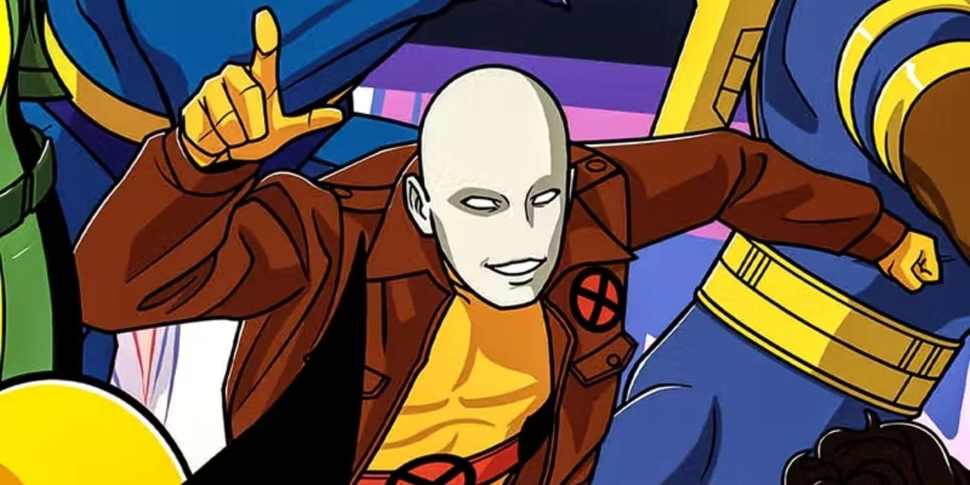 Morph (voiced by J.P. Karliak) smiles in X-Men uniform in X-Men '97