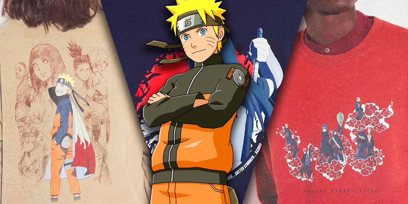 Naruto from the anime series with Uniqlo collaboration sweatshirts