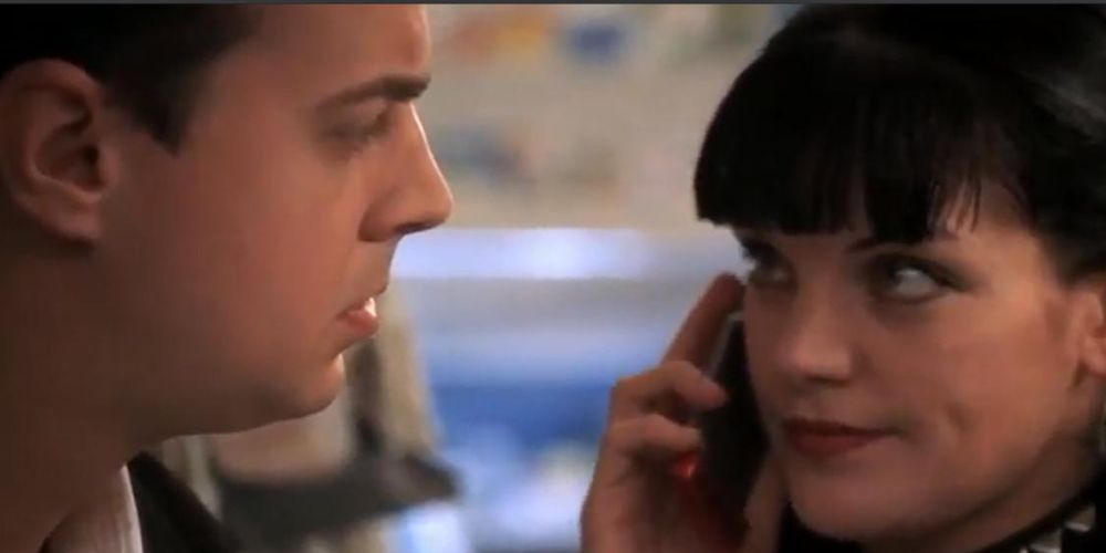 McGee and Abby on the phone in NCIS "Judgement Day"