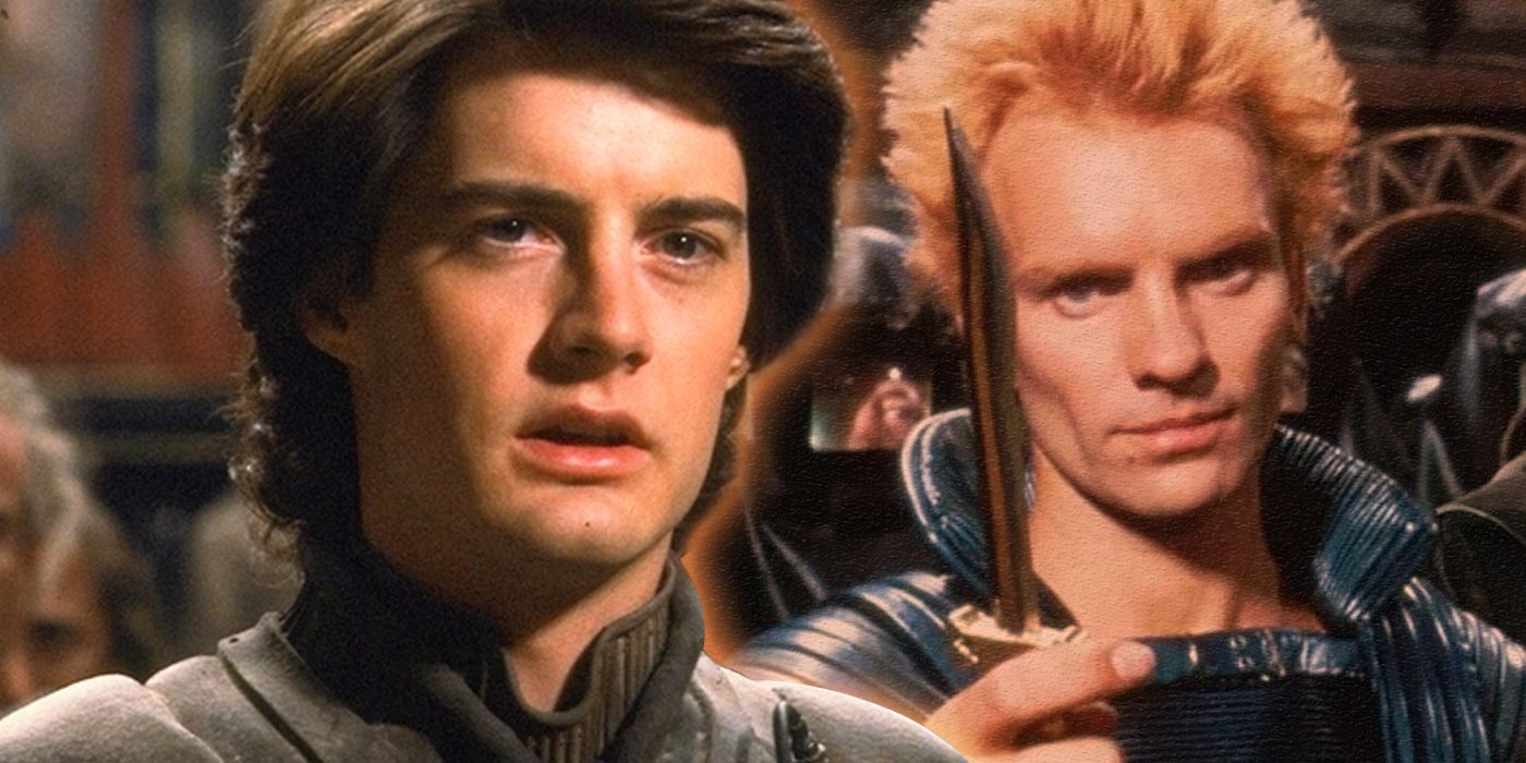 Paul Atredis speaks to Emperor and Feyd-Rautha draws his knife in Dune (1984)