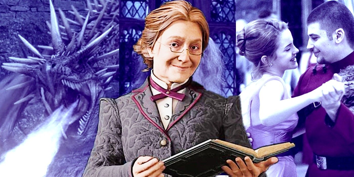 Hogwarts Legacy's Professor Weasley reads in front of a Dragon, Dumbledore and the Yule Ball.